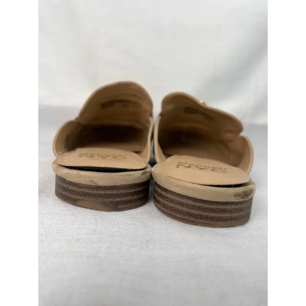 Faux Suede‎ Loafers Womens 10 Slip on Camel Tan Dress Shoes Penny Loafer Flats